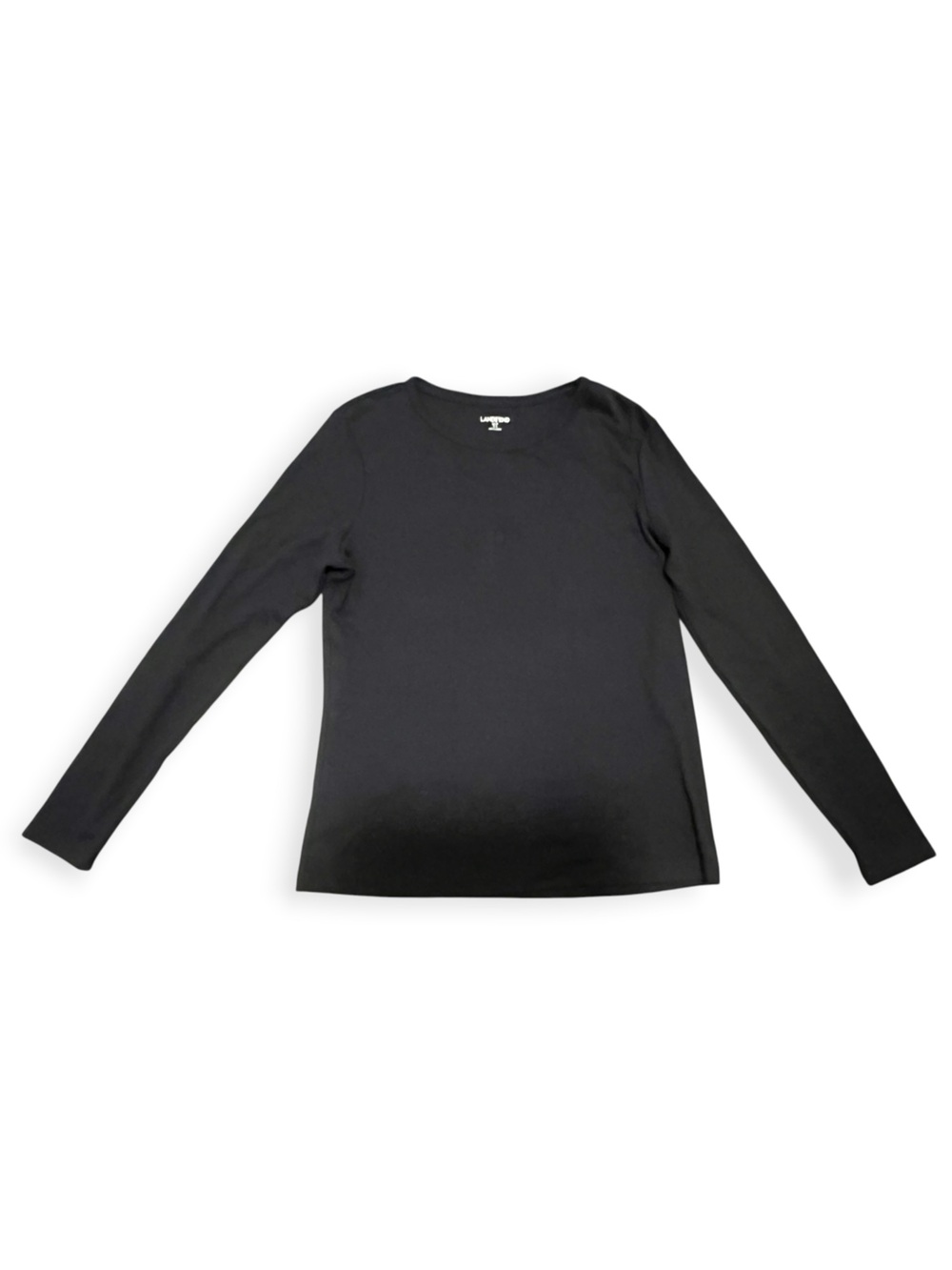 Lands' End Long Sleeve T-Shirt Black' Medium (10-12)